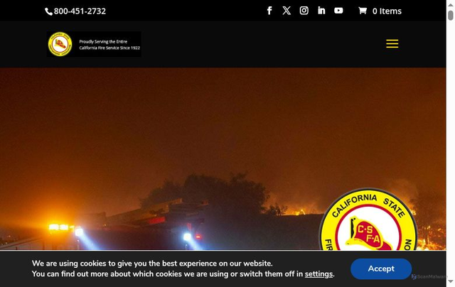 Security scan screenshot of https://www.csfa.net/