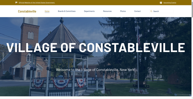 Security scan screenshot of https://constablevilleny.gov/