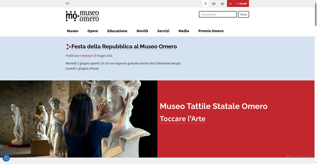 Security scan screenshot of https://www.museoomero.it