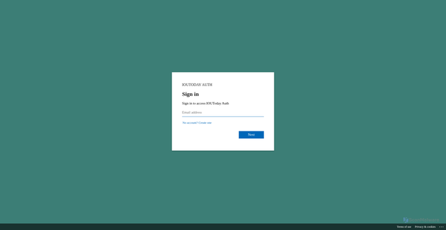 Security scan screenshot of https://ioutodayauth.ciamlogin.com/a69effb1-dbd0-42fc-b10e-fc7484ab5a03/oauth2/v2.0/authorize?client_id=7c50aaaa-ecd0-40a3-95dc-af386f5f3469&response_type=code&redirect_uri=https%3A%2F%2Fiouforever.com%2Fauth%2Fcallback&scope=offline_access+openid+profile&state=LXdcKaSCJZHTNVus&response_mode=form_post&code_challenge=MXRsS6wYFC36KqBnrE0k3ERQxeMNZ-Ex3pX8N5N_uzc&code_challenge_method=S256&nonce=6ad925886fc7a013bed3d3846a418b3adbac42601b774e9af6fe3df064616327&client_info=1