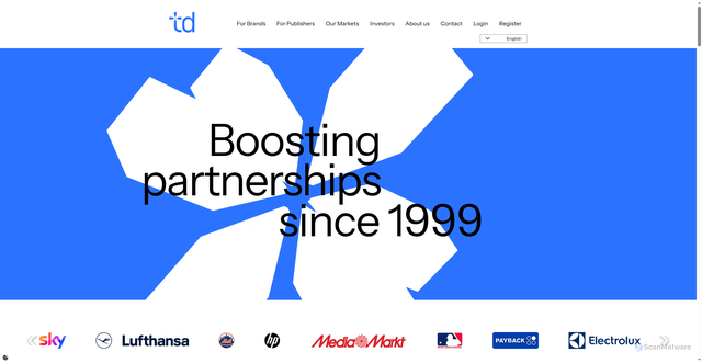 Security scan screenshot of https://swrap.tradedoubler.com/