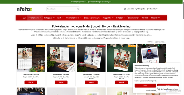 Security scan screenshot of https://nfoto.no/fotokalender/?utm_source=nfoto.no&utm_campaign=1f646be199-EMAIL_CAMPAIGN_2025_12_14_07_49&utm_medium=email&utm_term=0_-1f646be199-4832893&mc_cid=1f646be199&mc_eid=UNIQID
