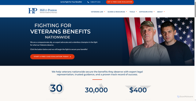 Security scan screenshot of https://www.hillandponton.com