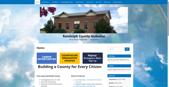 Security scan screenshot of https://randolphcountyal.gov/