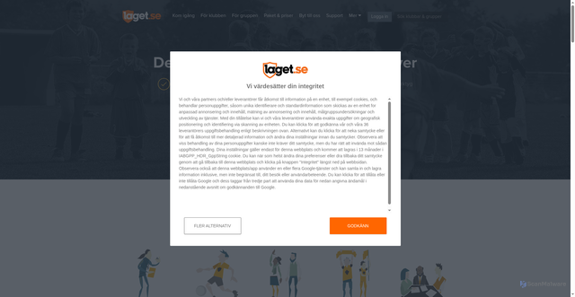 Security scan screenshot of https://www.laget.se