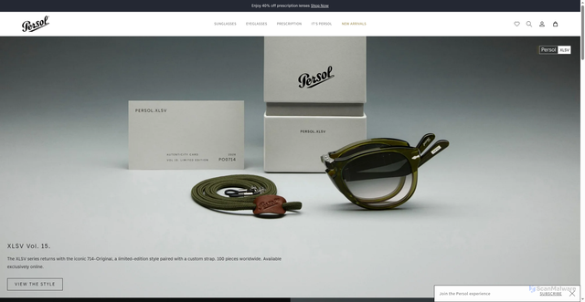 Security scan screenshot of https://persol.com