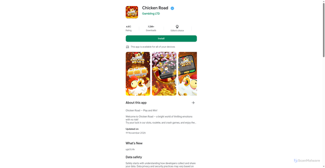 Security scan screenshot of https://chickenrun.lifestyle/