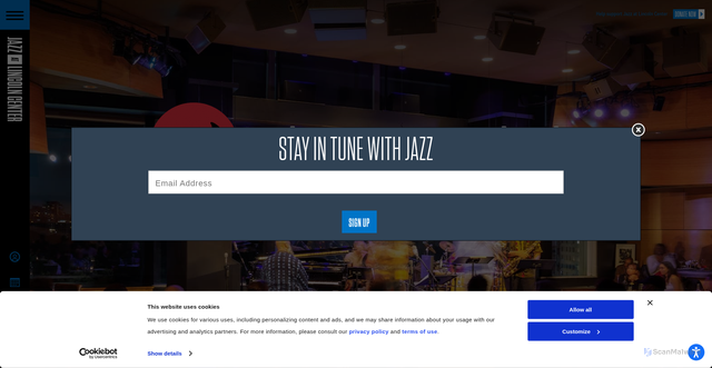 Security scan screenshot of https://jazz.org/dizzys/