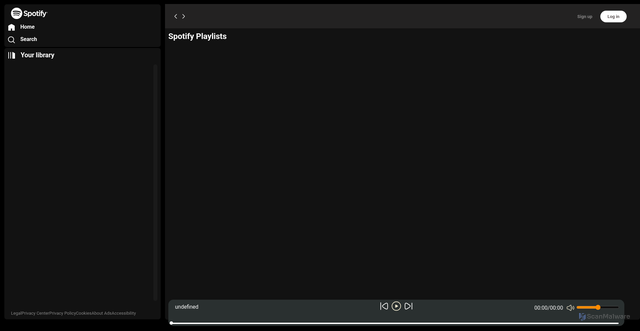 Security scan screenshot of http://spotify25.netlify.app/