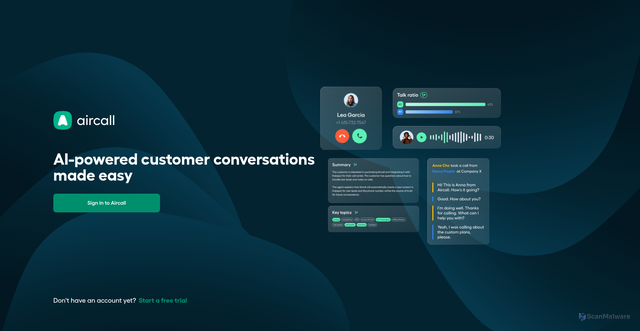 Security scan screenshot of https://web.pdx.555773567328.aircall.io