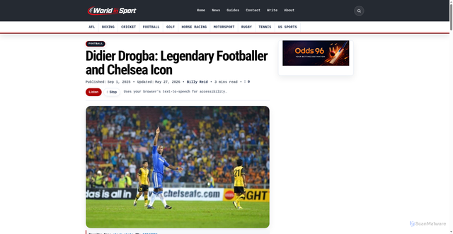 Security scan screenshot of https://worldinsport.com/didier-drogba-footballer-career-highlights/