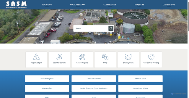 Security scan screenshot of https://sasmwwtp.gov/