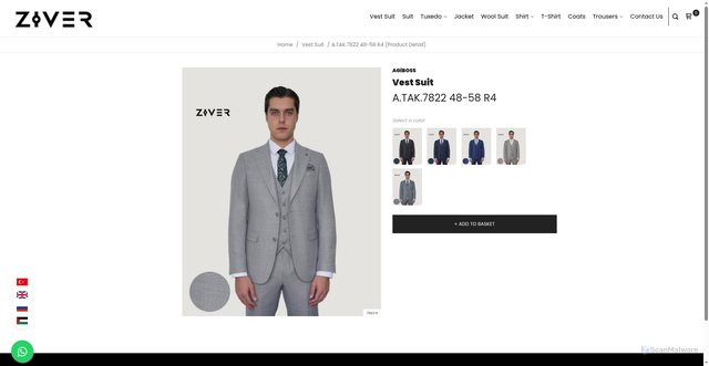 Security scan screenshot of https://ziveronline.com/en/product/A.TAK.7822_48-58/R4