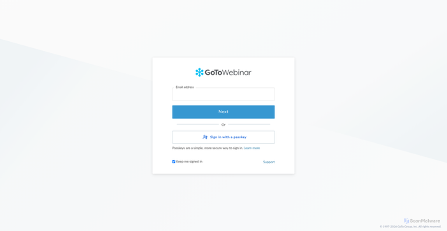 Security scan screenshot of https://global.gotowebinar.com