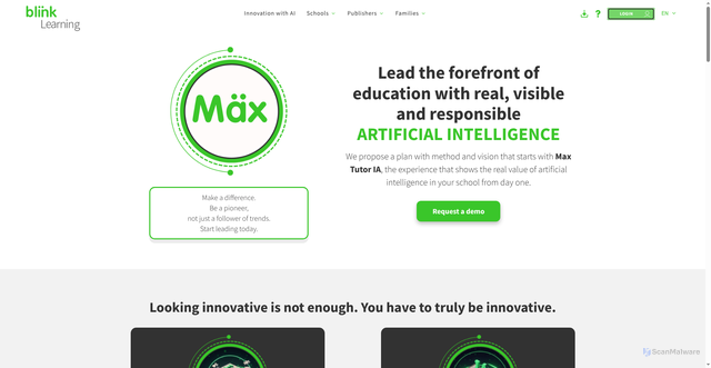 Security scan screenshot of https://blinklearning.com