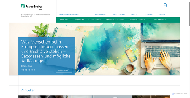 Security scan screenshot of https://www.iao.fraunhofer.de/