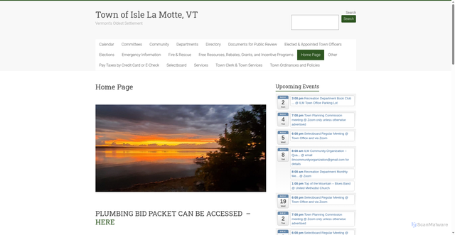 Security scan screenshot of https://islelamotte.us/
