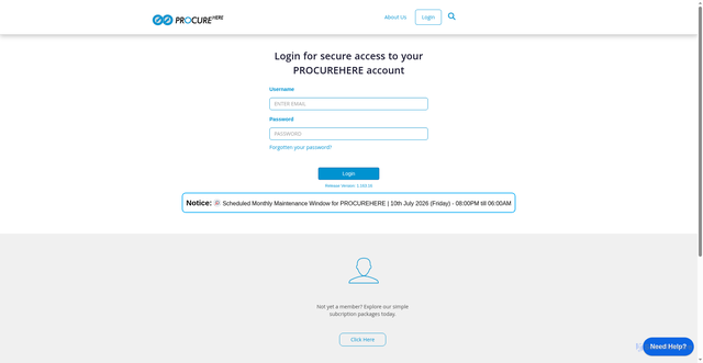 Security scan screenshot of https://app.procurehere.com