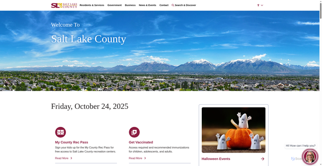 Security scan screenshot of https://www.saltlakecounty.gov/