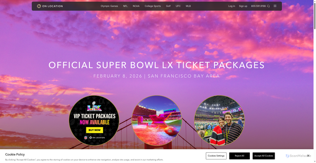 Security scan screenshot of https://onlocationexp.com/nfl/super-bowl-tickets