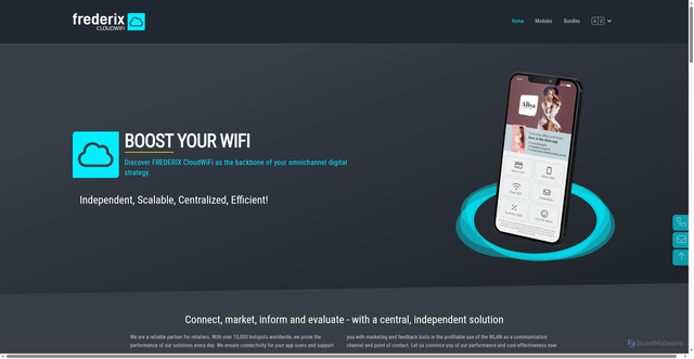 Security scan screenshot of https://cloudwifi.de