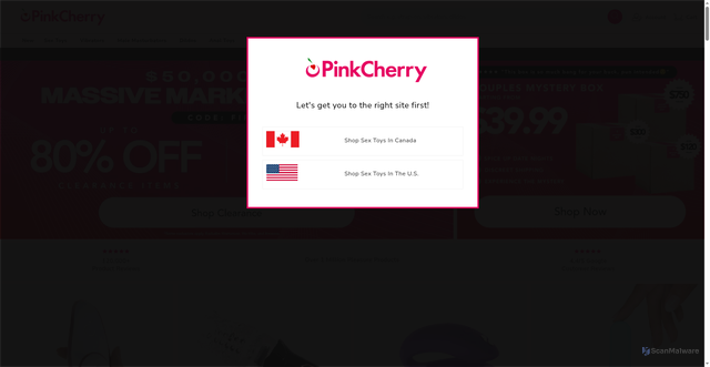 Security scan screenshot of https://pinkcherry.com