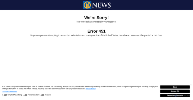 Security scan screenshot of https://www.wpxi.com