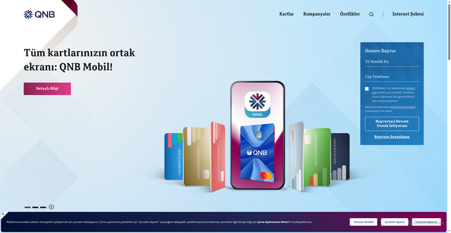 Security scan screenshot of https://www.qnbcard.com.tr