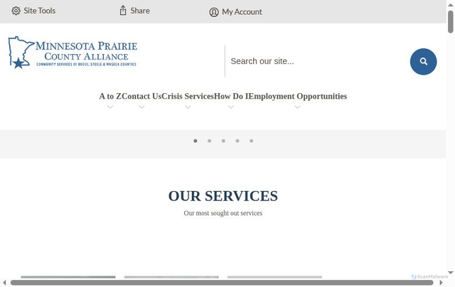Security scan screenshot of https://mnprairie.gov/
