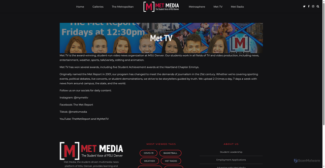 Security scan screenshot of https://www.mymetmedia.com/met-media-tv/