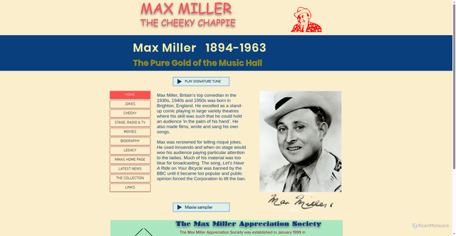 Security scan screenshot of https://www.maxmiller.org/