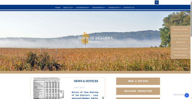 Security scan screenshot of https://dekorra-wi.gov/