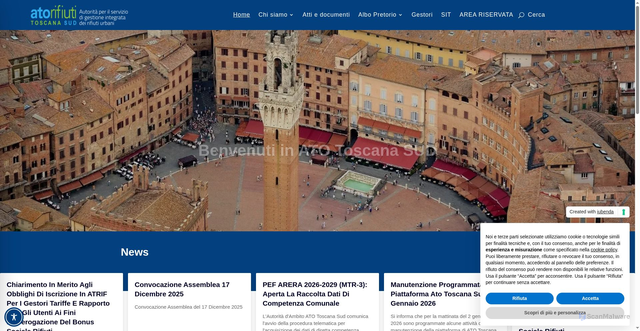 Security scan screenshot of https://www.atotoscanasud.it/