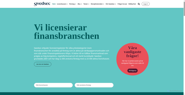 Security scan screenshot of https://swedsec.info/