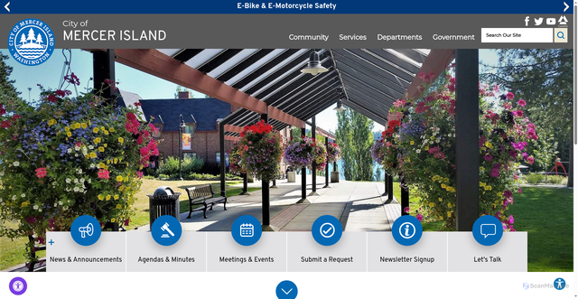 Security scan screenshot of https://www.mercerisland.gov/
