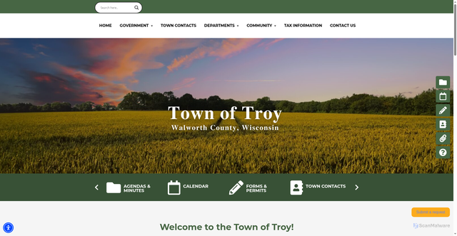 Security scan screenshot of https://troywalworthwi.gov/