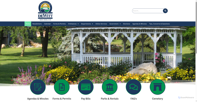 Security scan screenshot of https://dewittmi.gov/