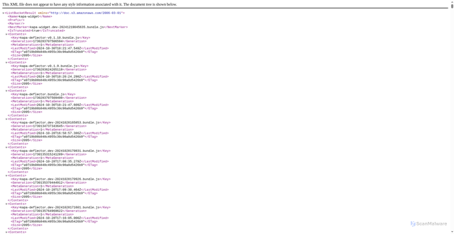 Security scan screenshot of https://widget.kapa.ai