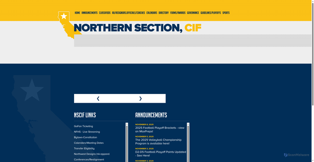 Security scan screenshot of https://www.cifns.org/