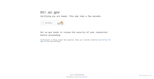 Security scan screenshot of https://btr.az.gov/