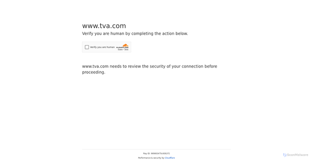 Security scan screenshot of https://www.tva.com/
