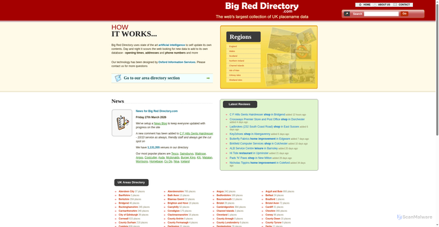 Security scan screenshot of https://bigreddirectory.com