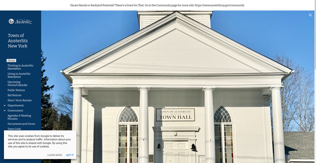 Security scan screenshot of https://www.austerlitzny.gov/