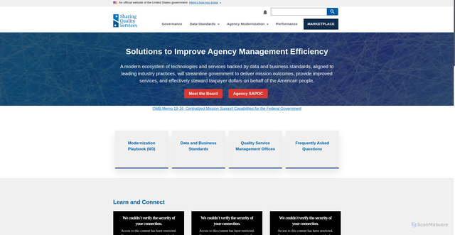 Security scan screenshot of https://ussm.gsa.gov/