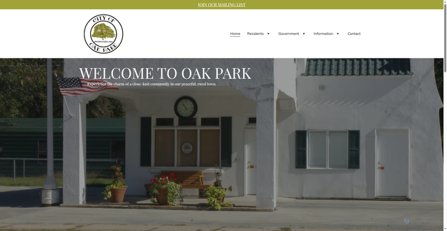 Security scan screenshot of https://cityofoakparkga.gov/