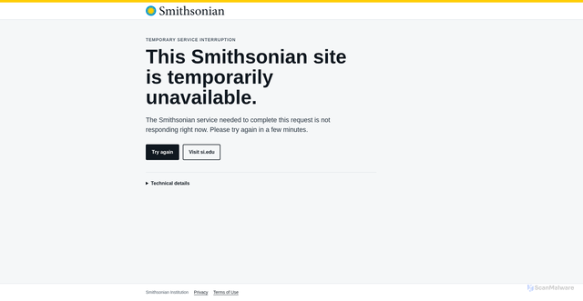 Security scan screenshot of https://repository.si.edu