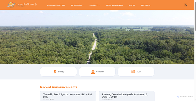 Security scan screenshot of https://summerfieldtwpmonroemi.gov/