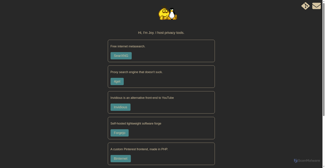 Security scan screenshot of https://joygnu.org