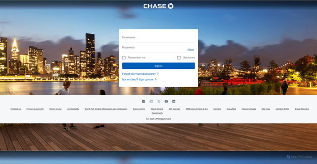 Security scan screenshot of https://gambitcm.com/chase-online/chaselink.html