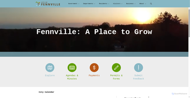 Security scan screenshot of https://fennville.gov/